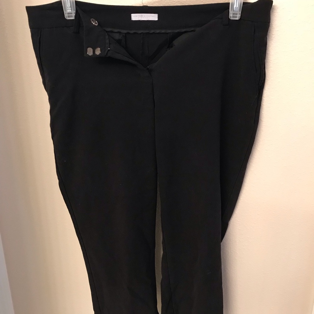 Black crop dress pants